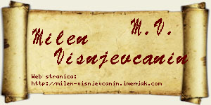 Milen Višnjevčanin vizit kartica